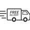 Free delivery truck icon. Fast shipping. Design for website and mobile apps. Vector illustration.